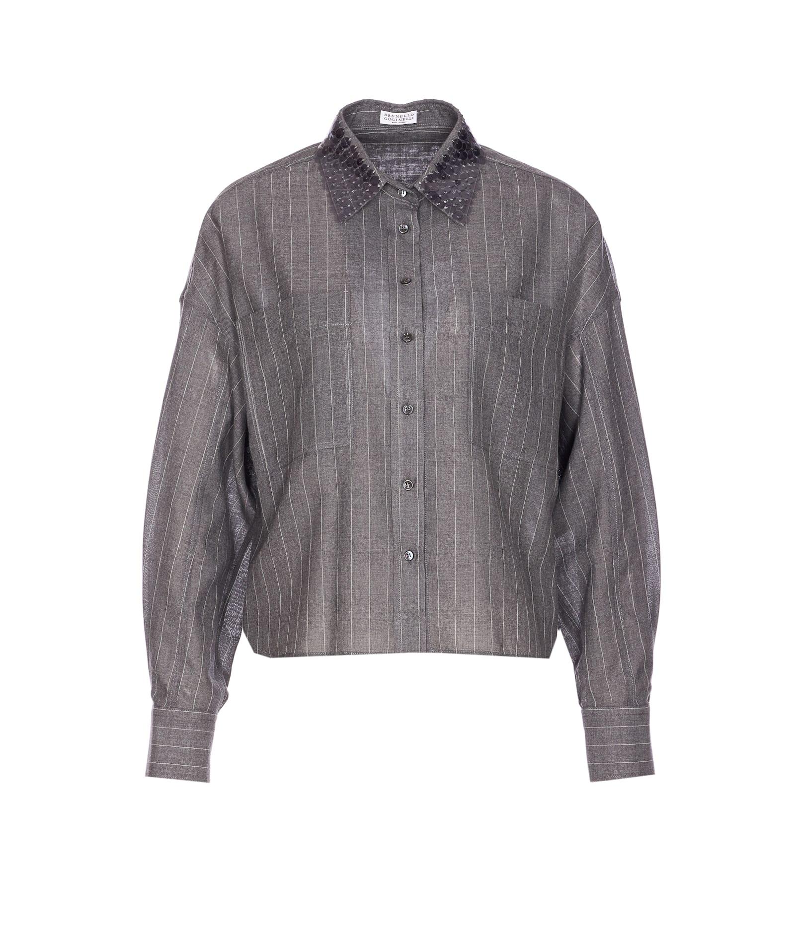 brunello cucinelli striped shirt