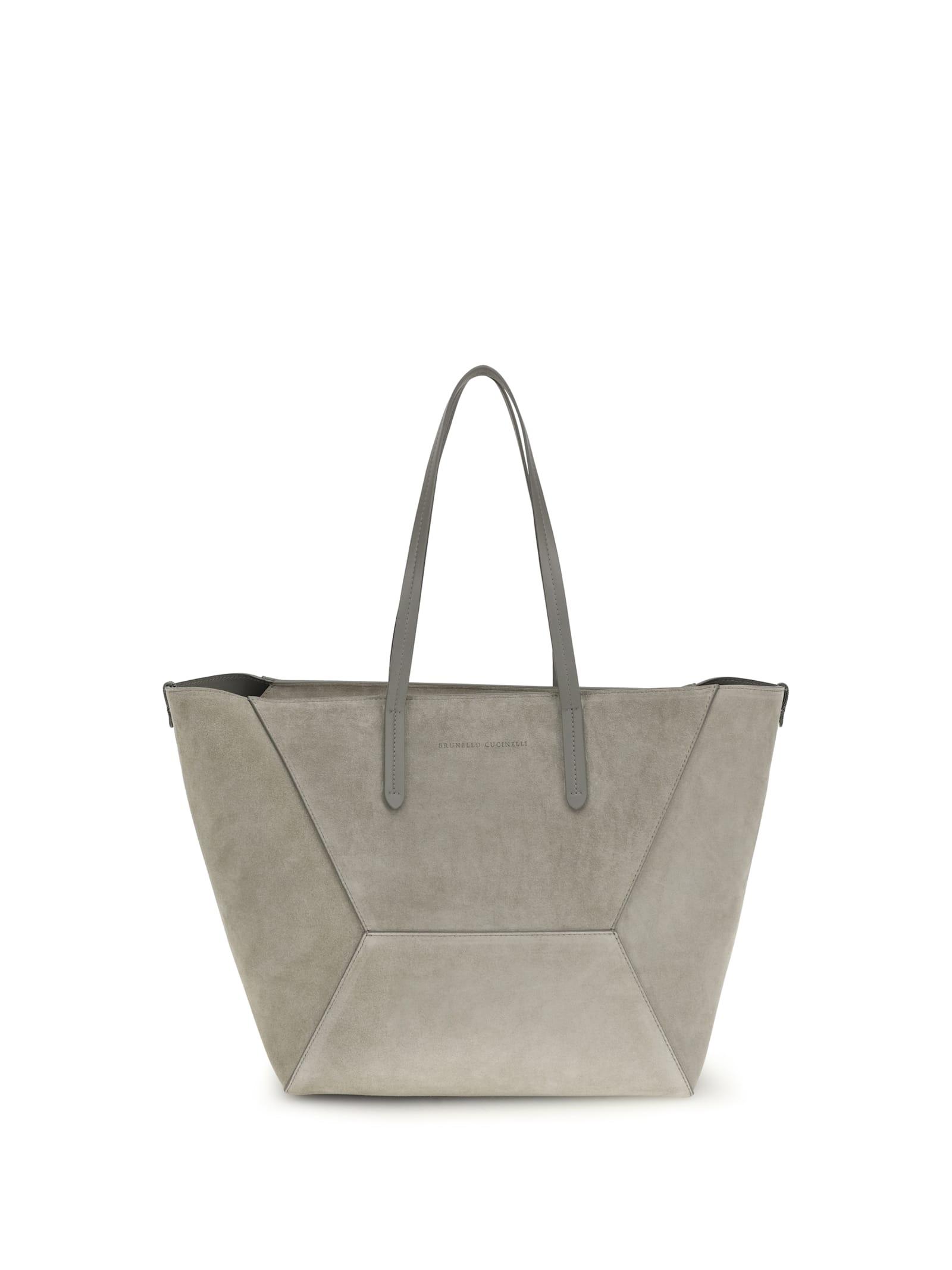 brunello cucinelli suede bc tote bag