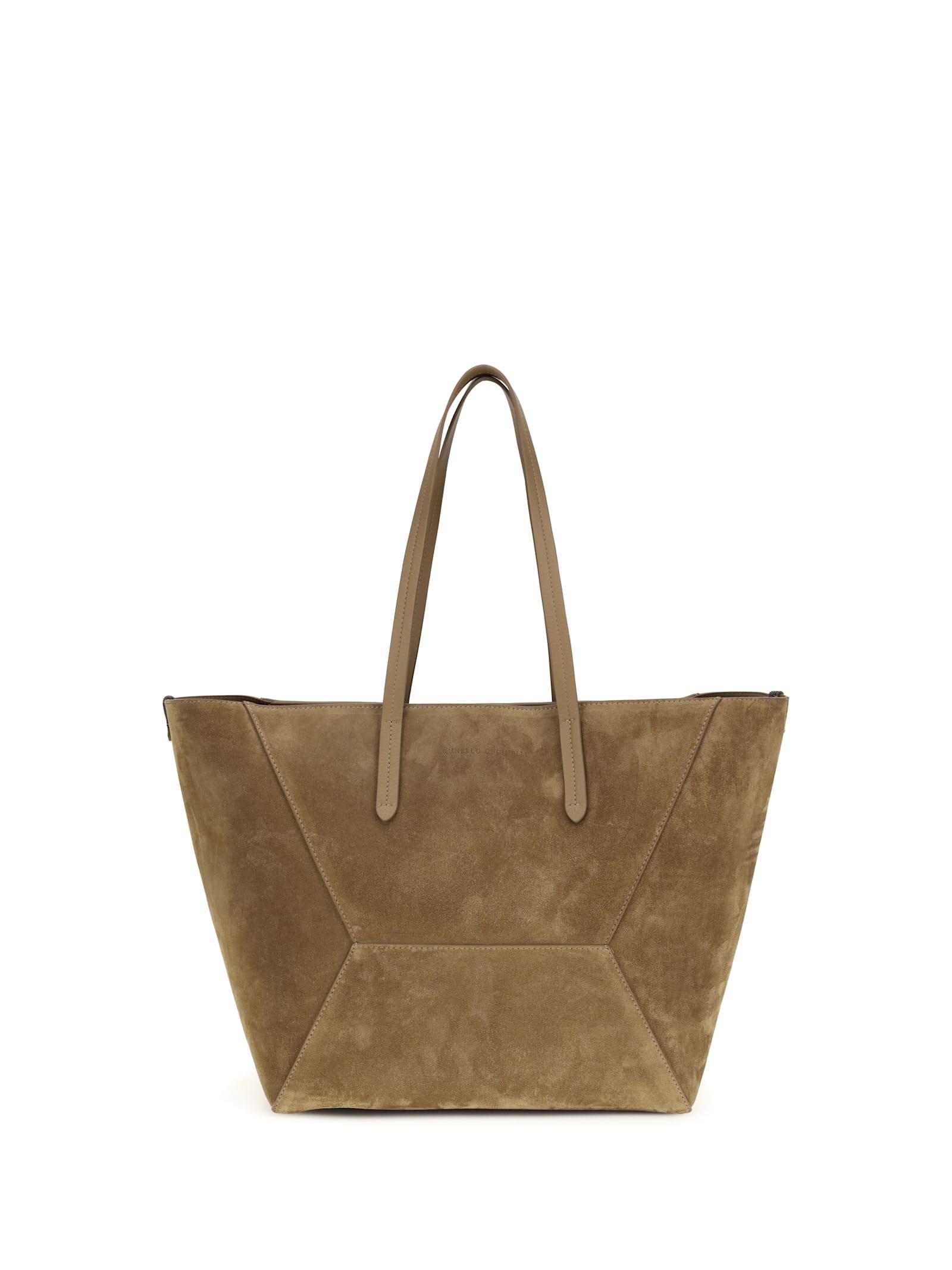 brunello cucinelli suede bc tote bag