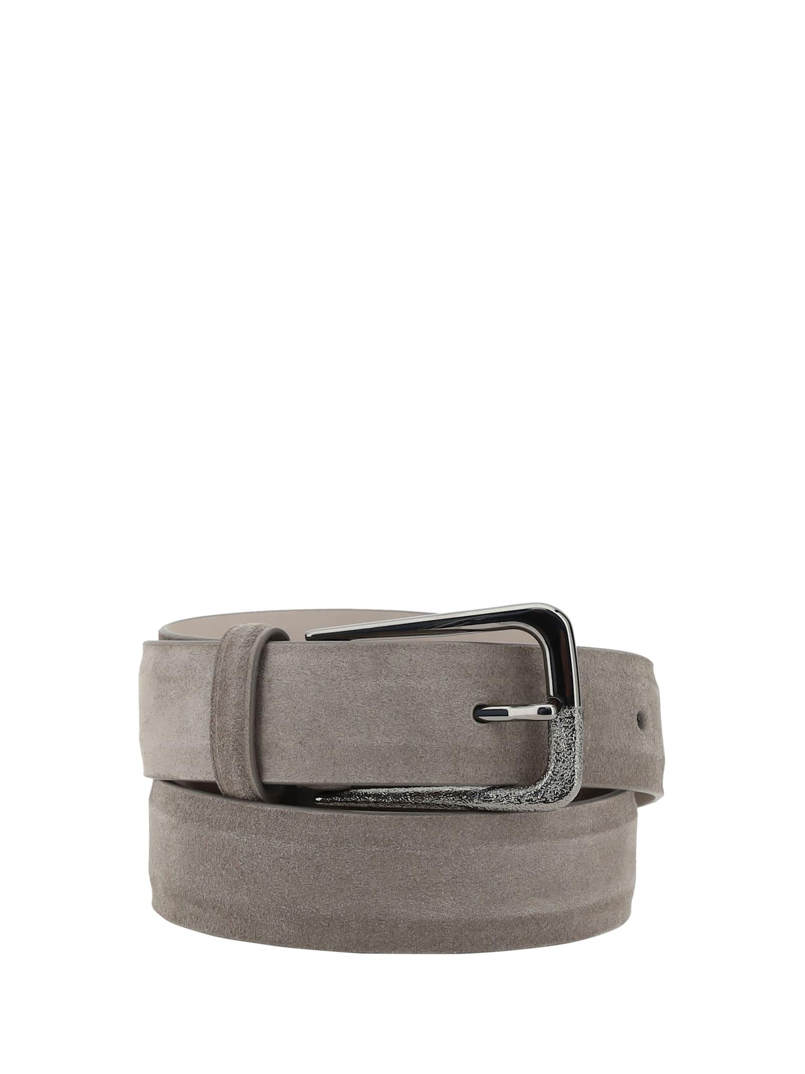 brunello cucinelli suede belt