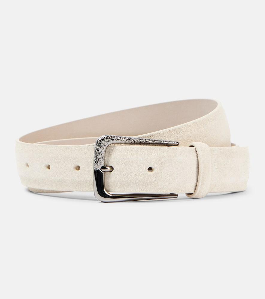 brunello cucinelli suede belt