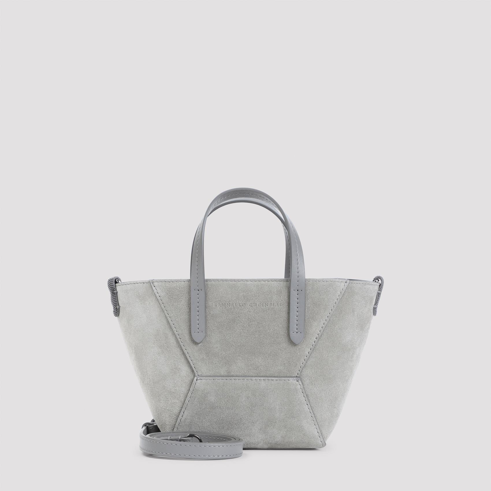 brunello cucinelli suede duomini bag green leather - women