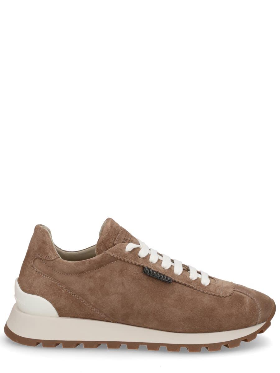 brunello cucinelli suede sneaker