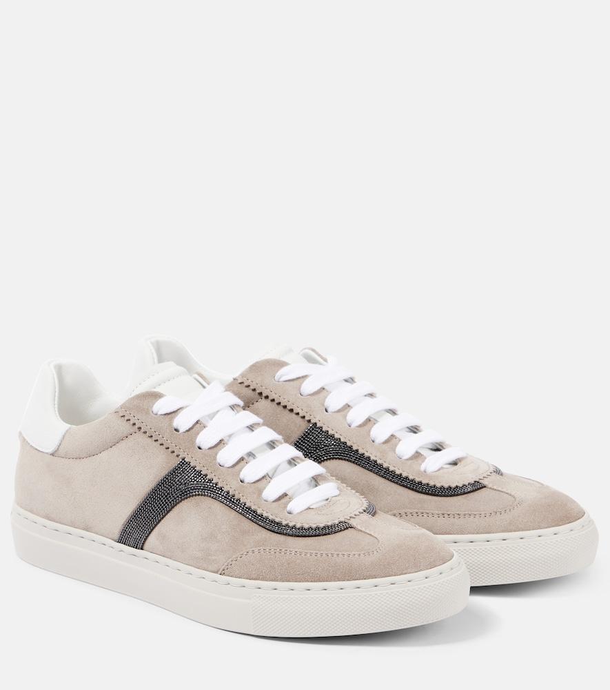 brunello cucinelli suede sneakers