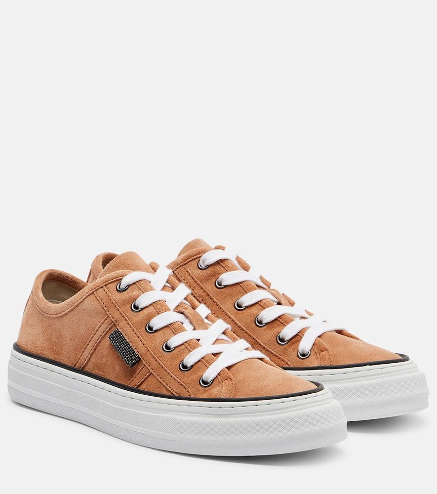 brunello cucinelli suede sneakers