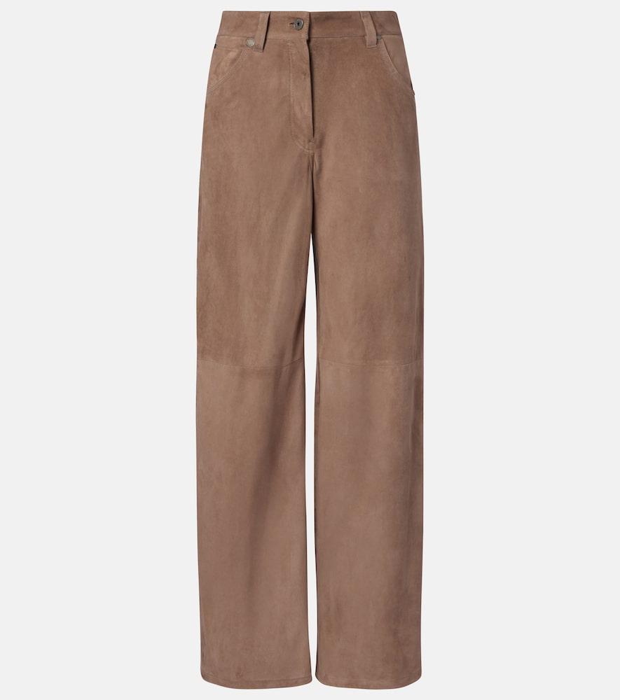 brunello cucinelli suede wide