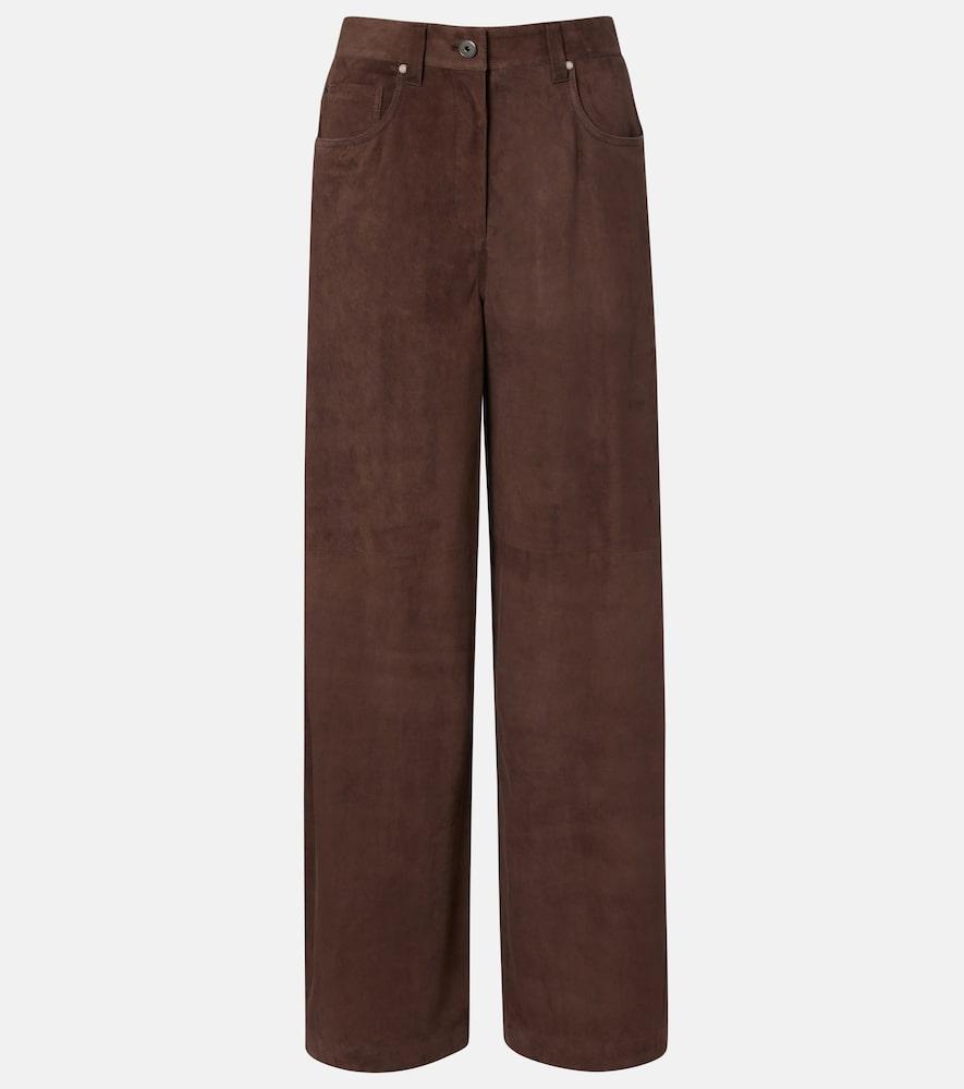 brunello cucinelli suede wide