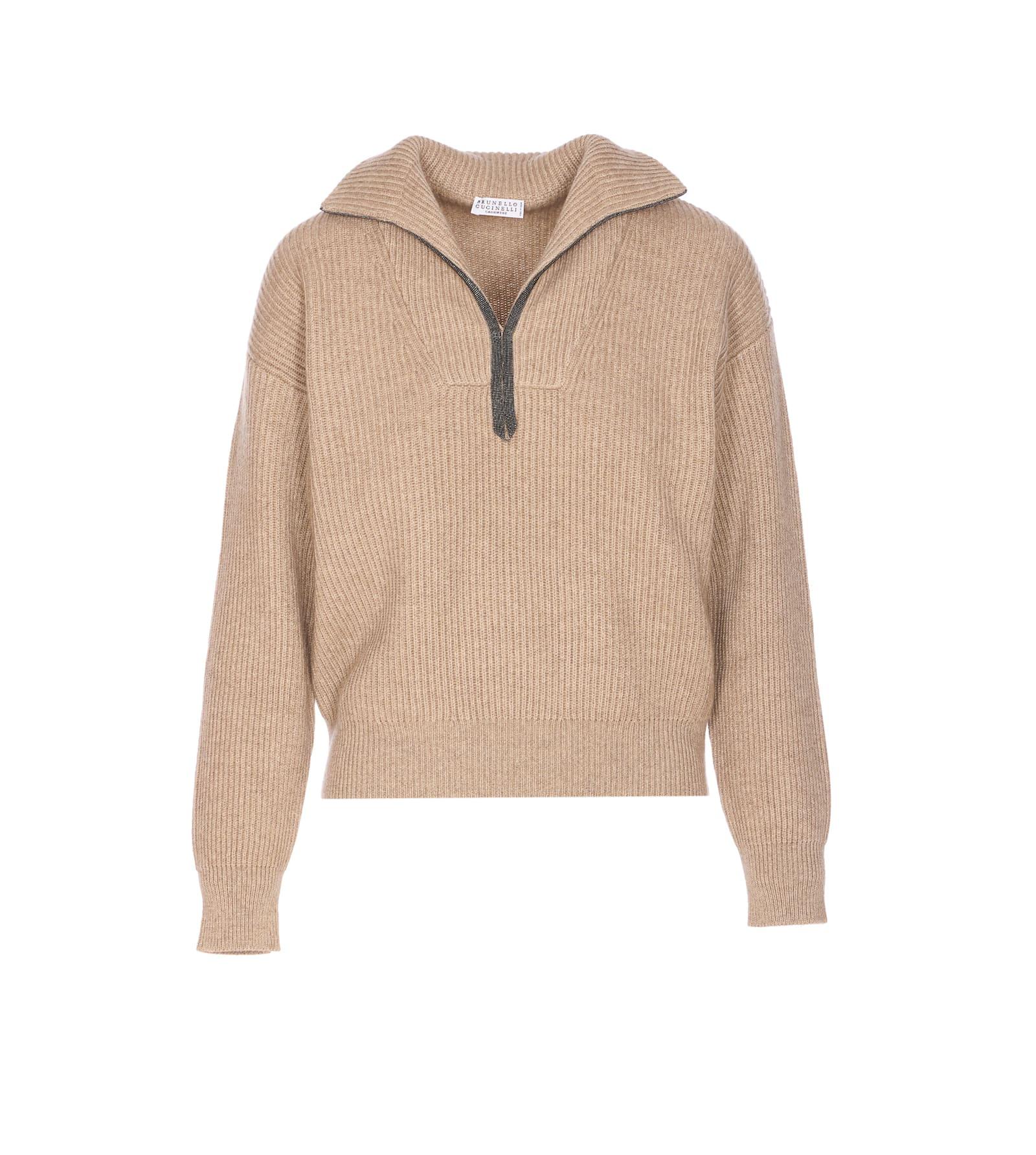 brunello cucinelli sweater with monile detail