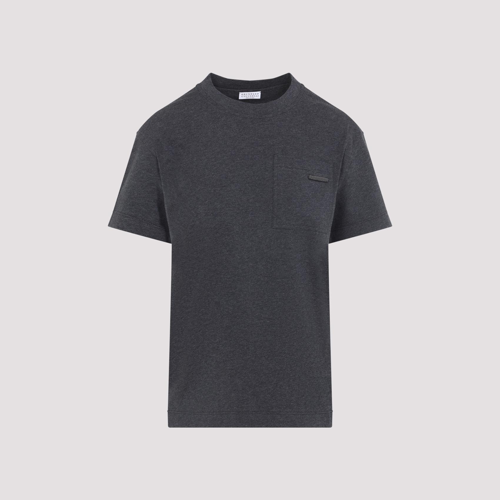 brunello cucinelli t-shirt grey cotton tshirt - women