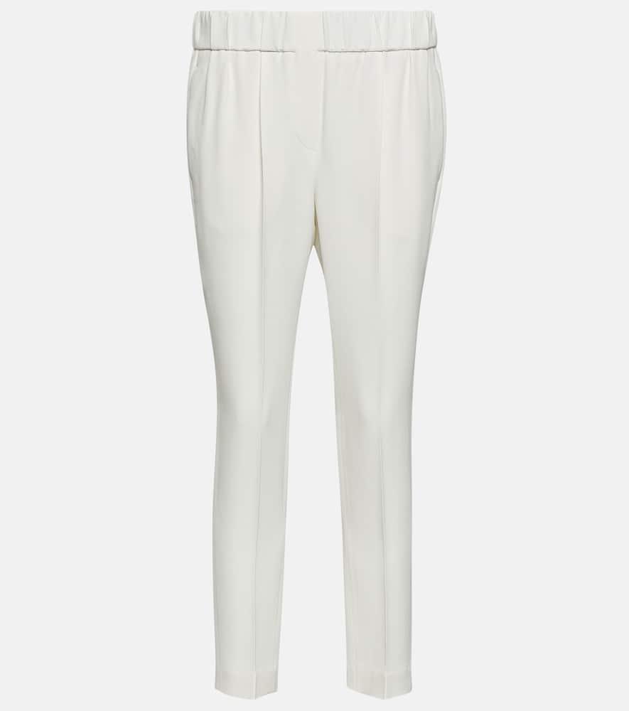 brunello cucinelli tailored crêpe pants