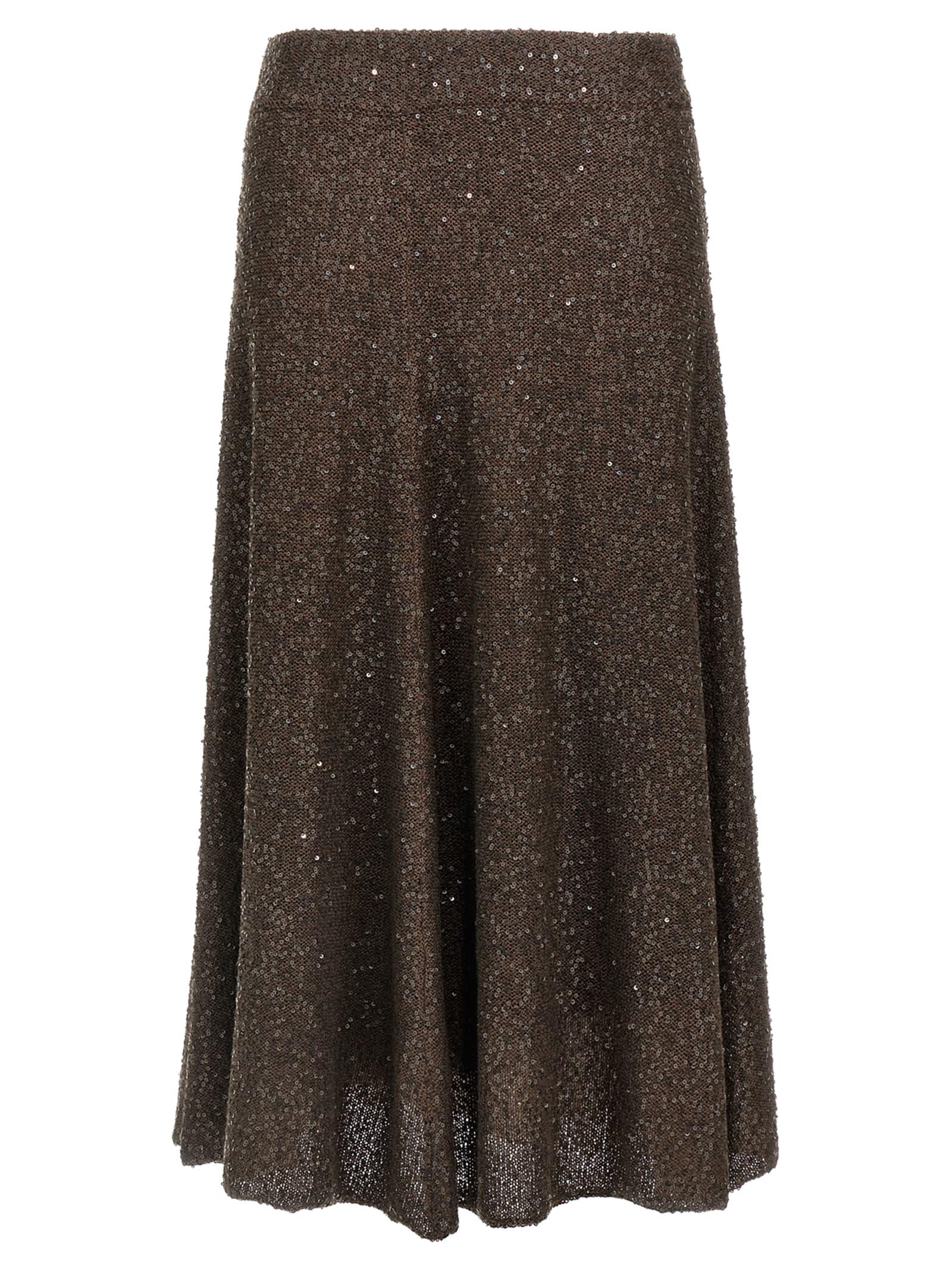 brunello cucinelli texture dazzling skirt