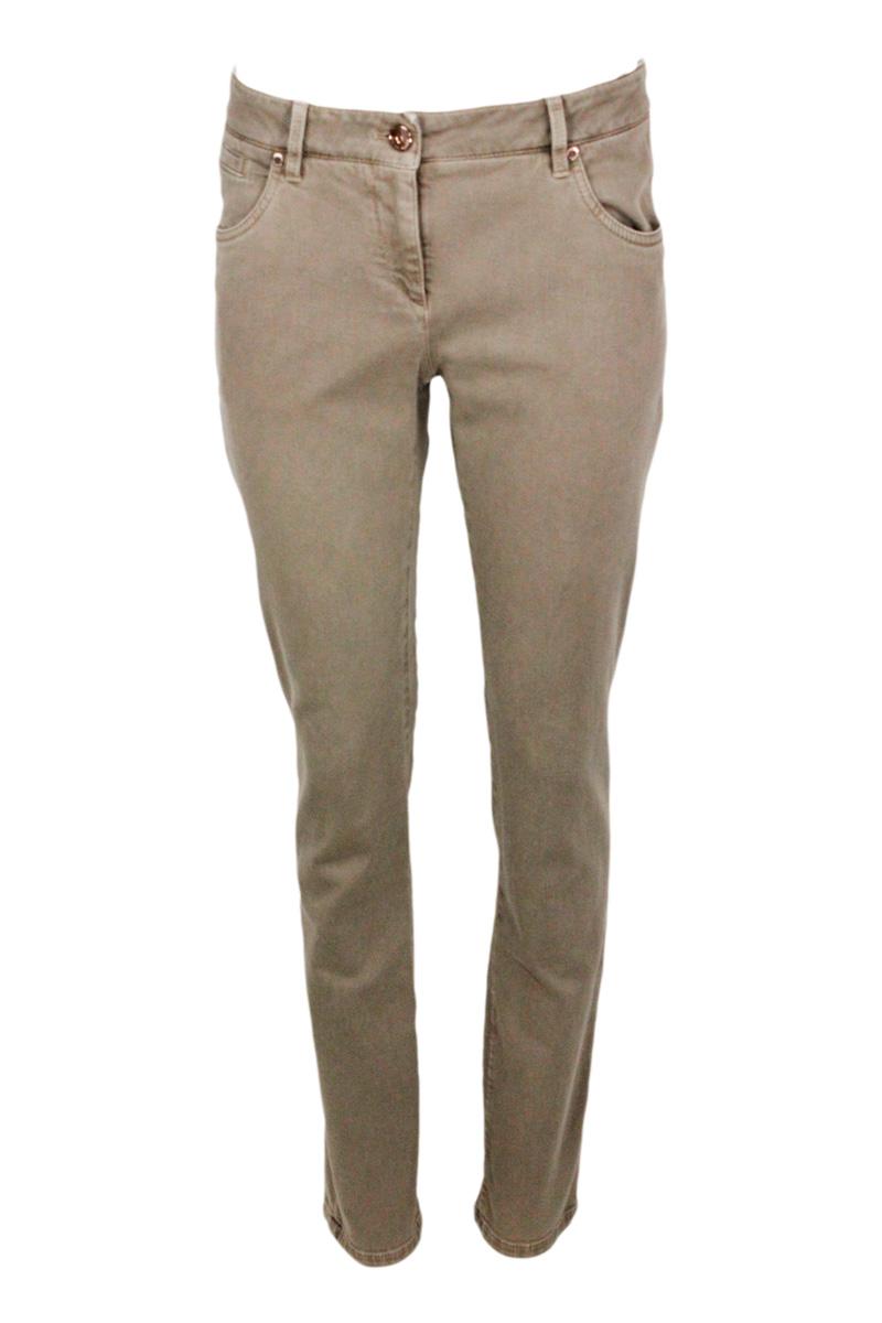 brunello cucinelli trousers beige 96co 4ea - women