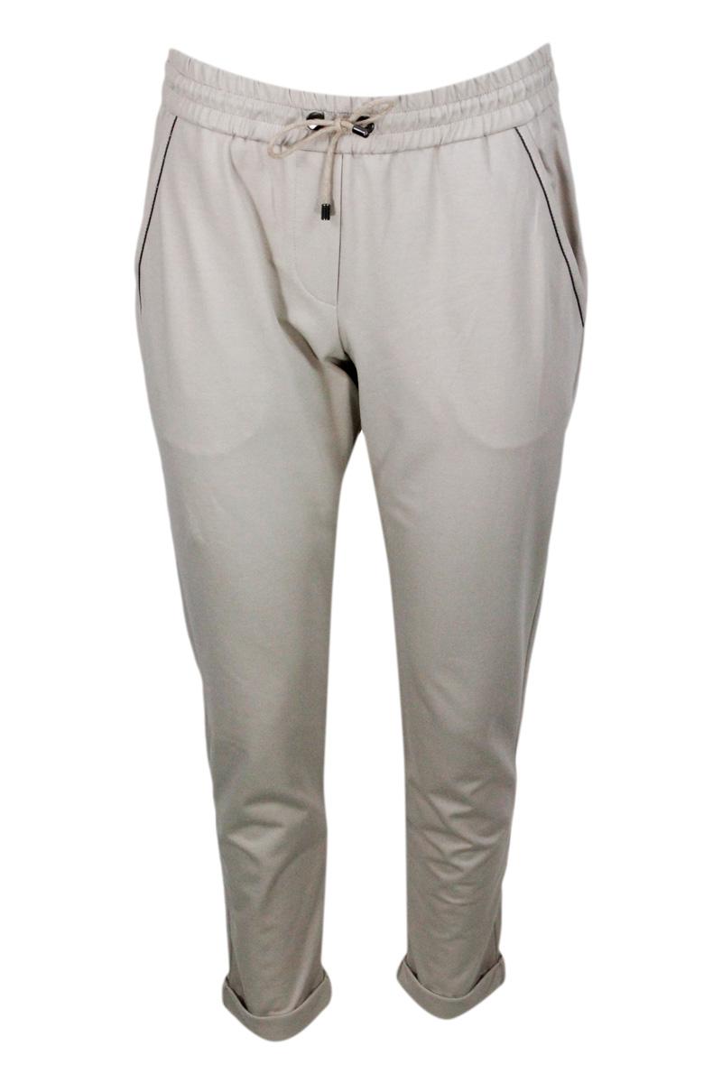 brunello cucinelli trousers beige 98co 2 ea - women