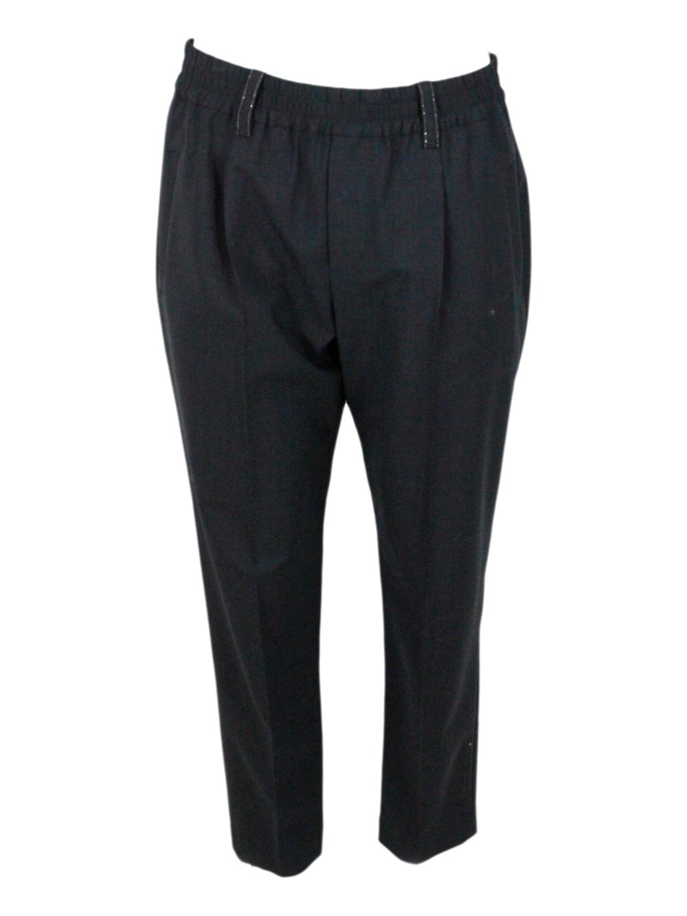 brunello cucinelli trousers grey 75wv 23pa 2ea - women