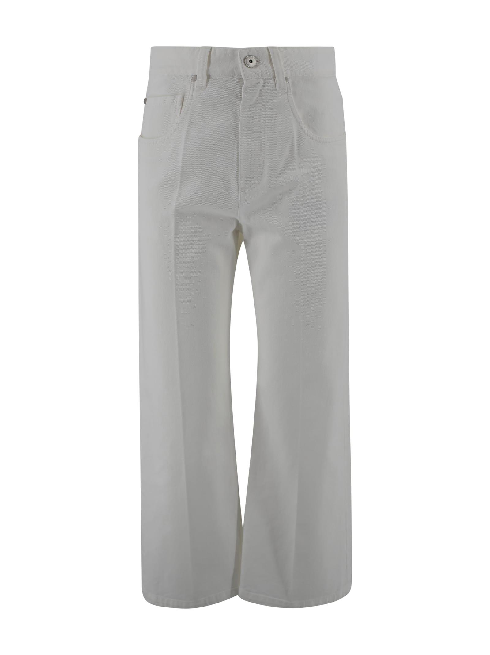 brunello cucinelli trousers with a square cropped silhouette