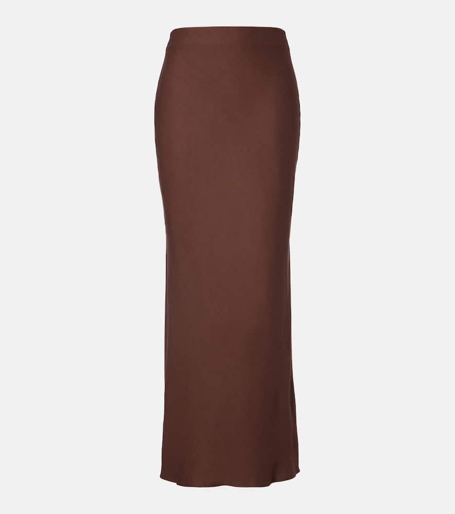 brunello cucinelli twill maxi skirt