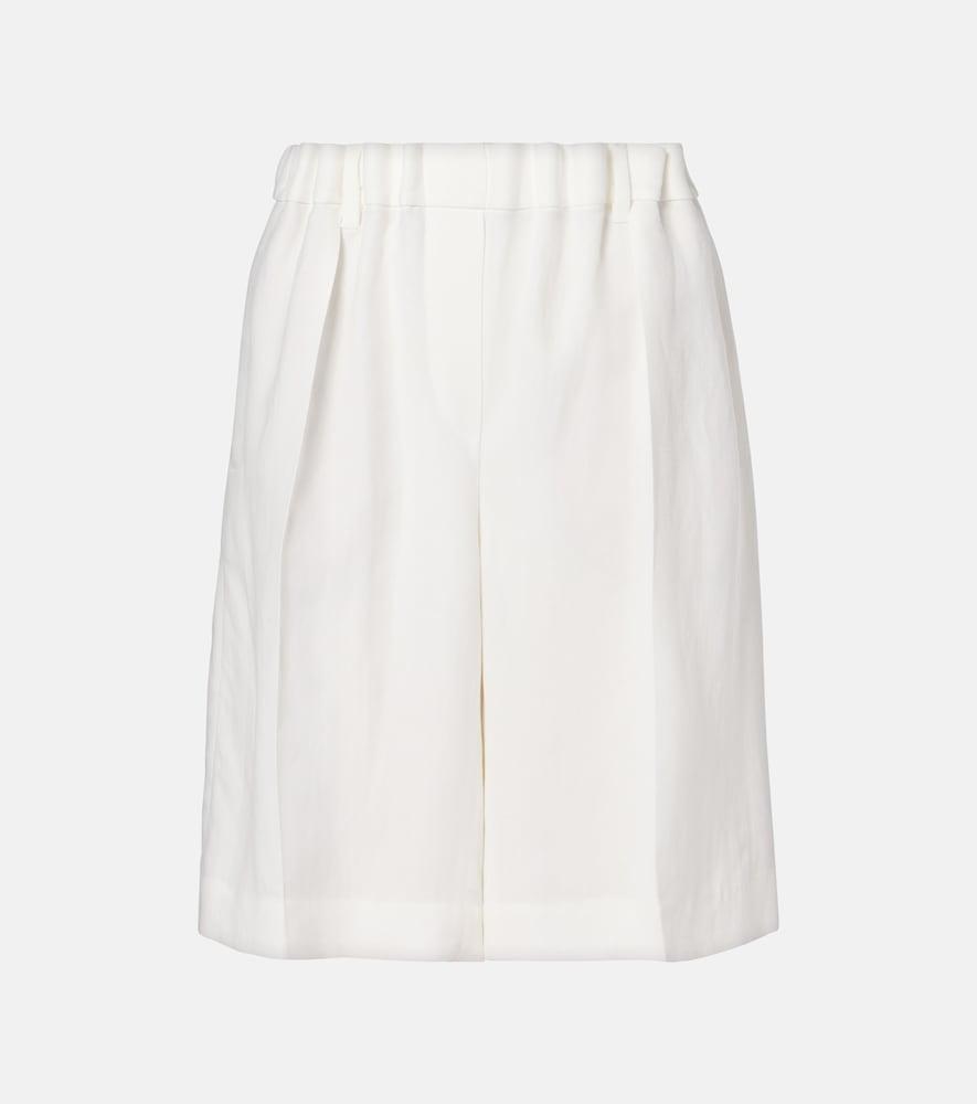 brunello cucinelli twill shorts