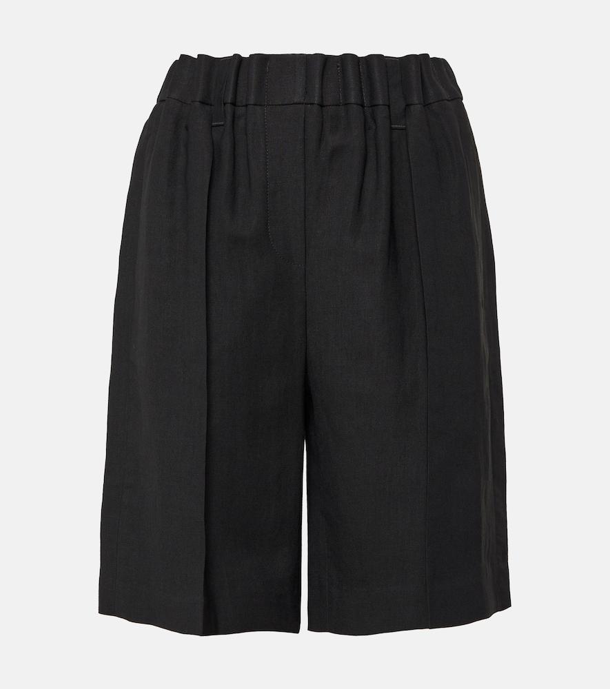 brunello cucinelli twill shorts