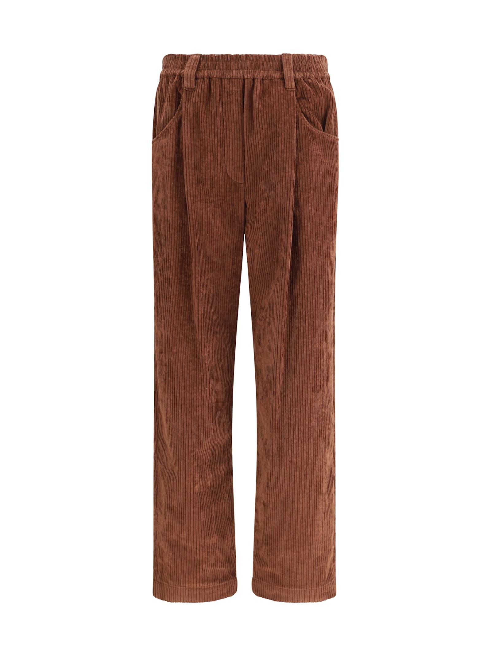 brunello cucinelli velvet pants