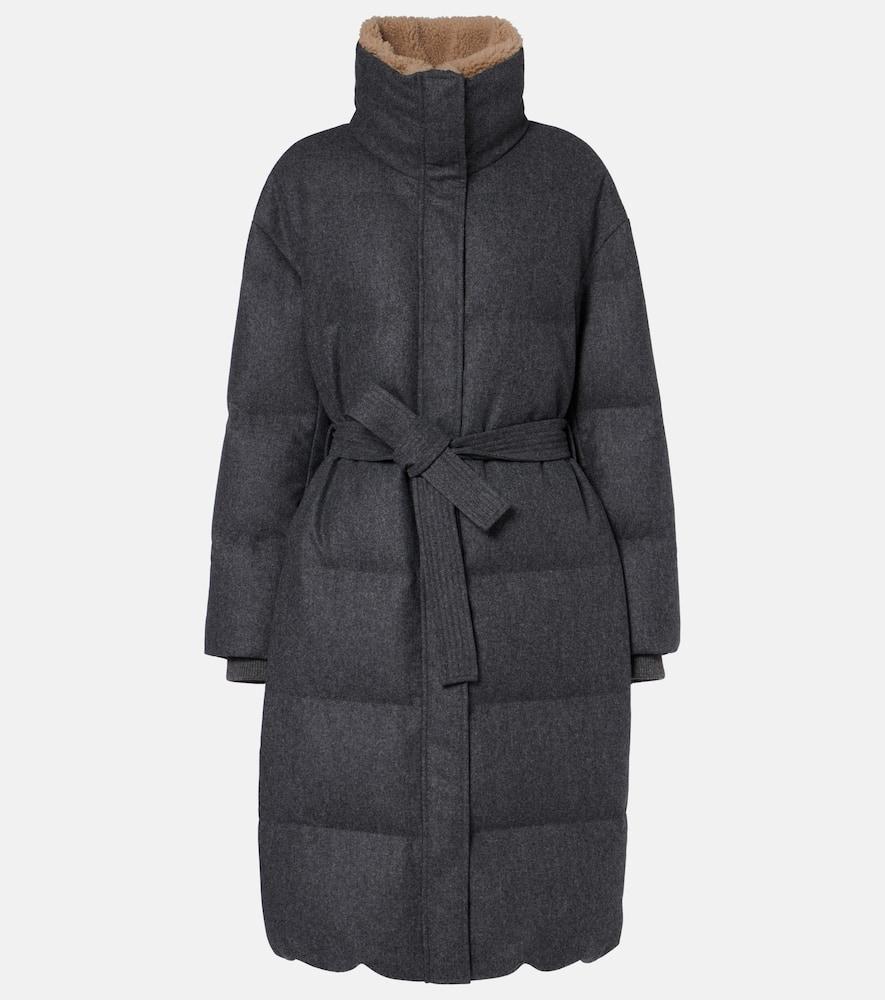 brunello cucinelli virgin wool down coat