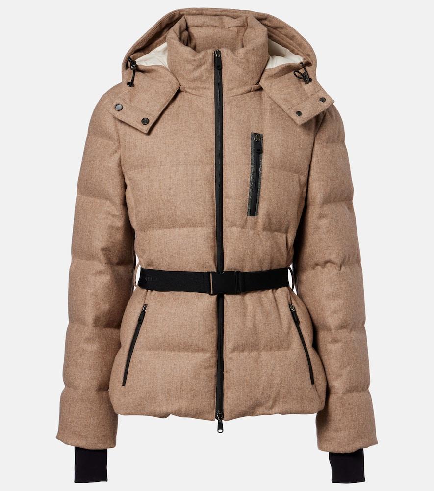 brunello cucinelli virgin wool flannel down jacket