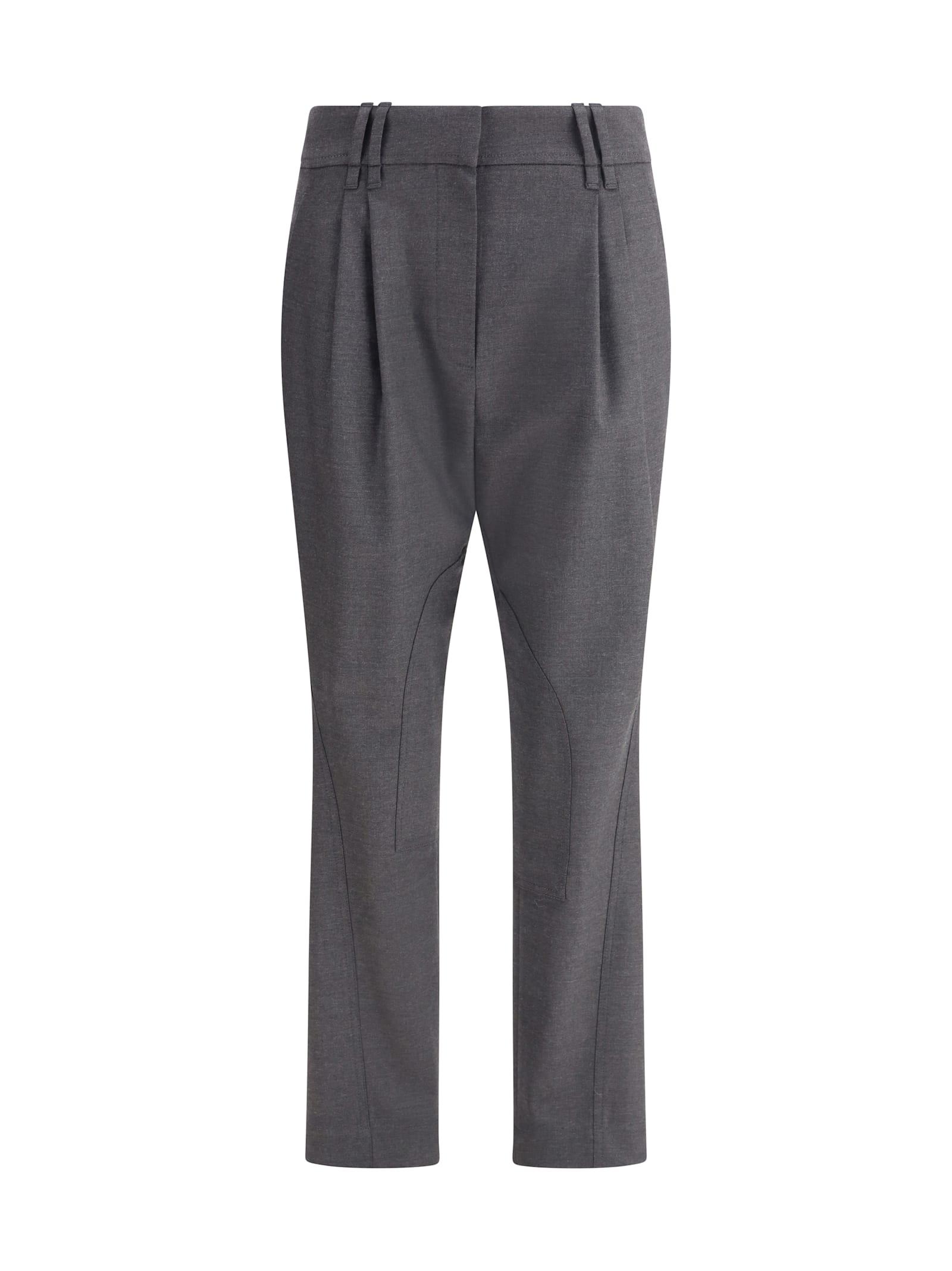 brunello cucinelli virgin wool pants