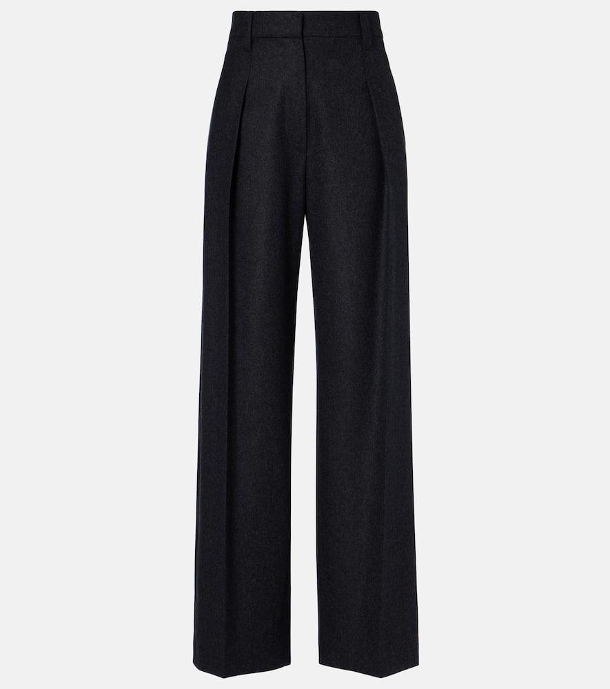 brunello cucinelli virgin wool straight pants