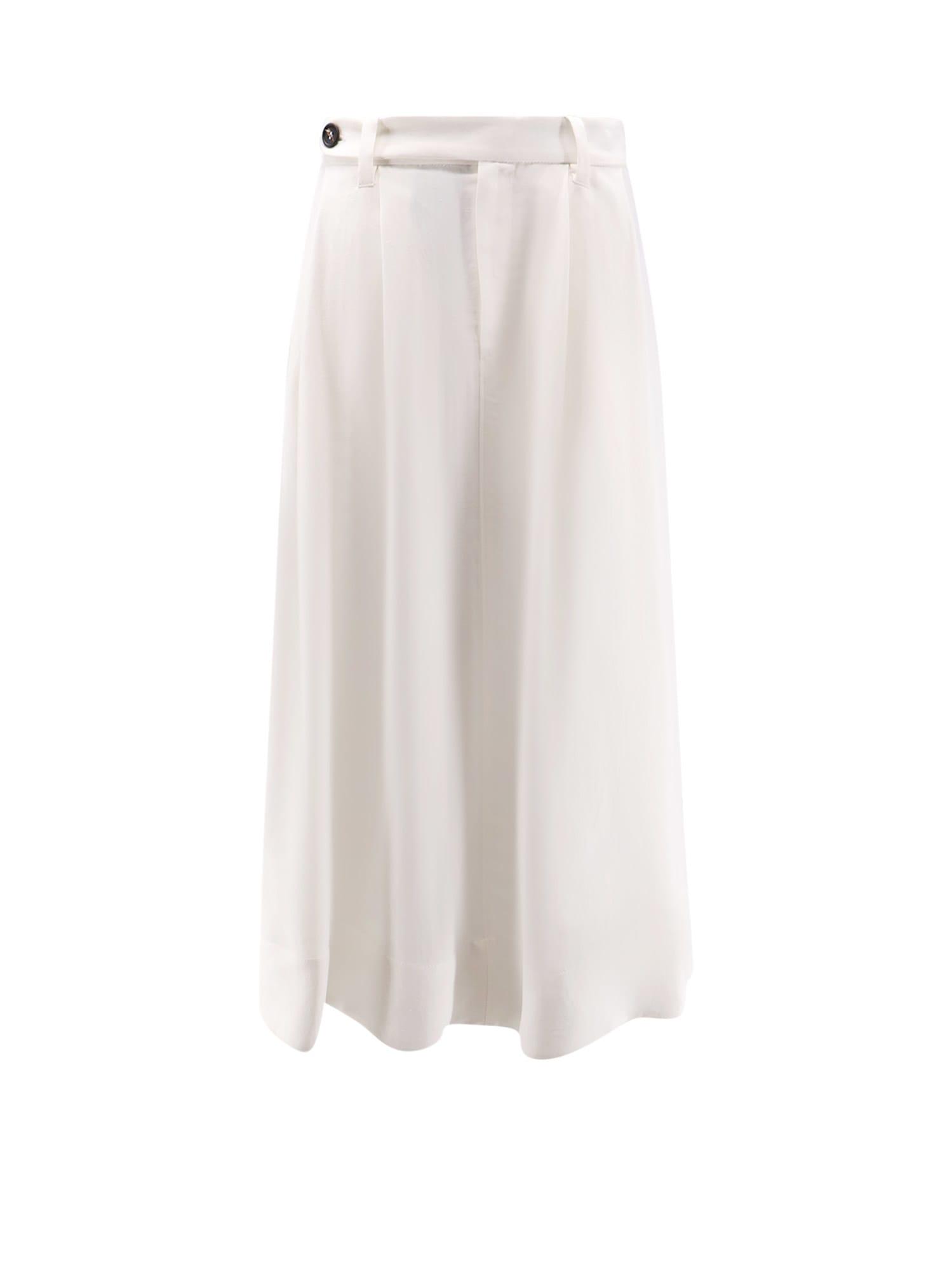 brunello cucinelli viscose and linen skirt