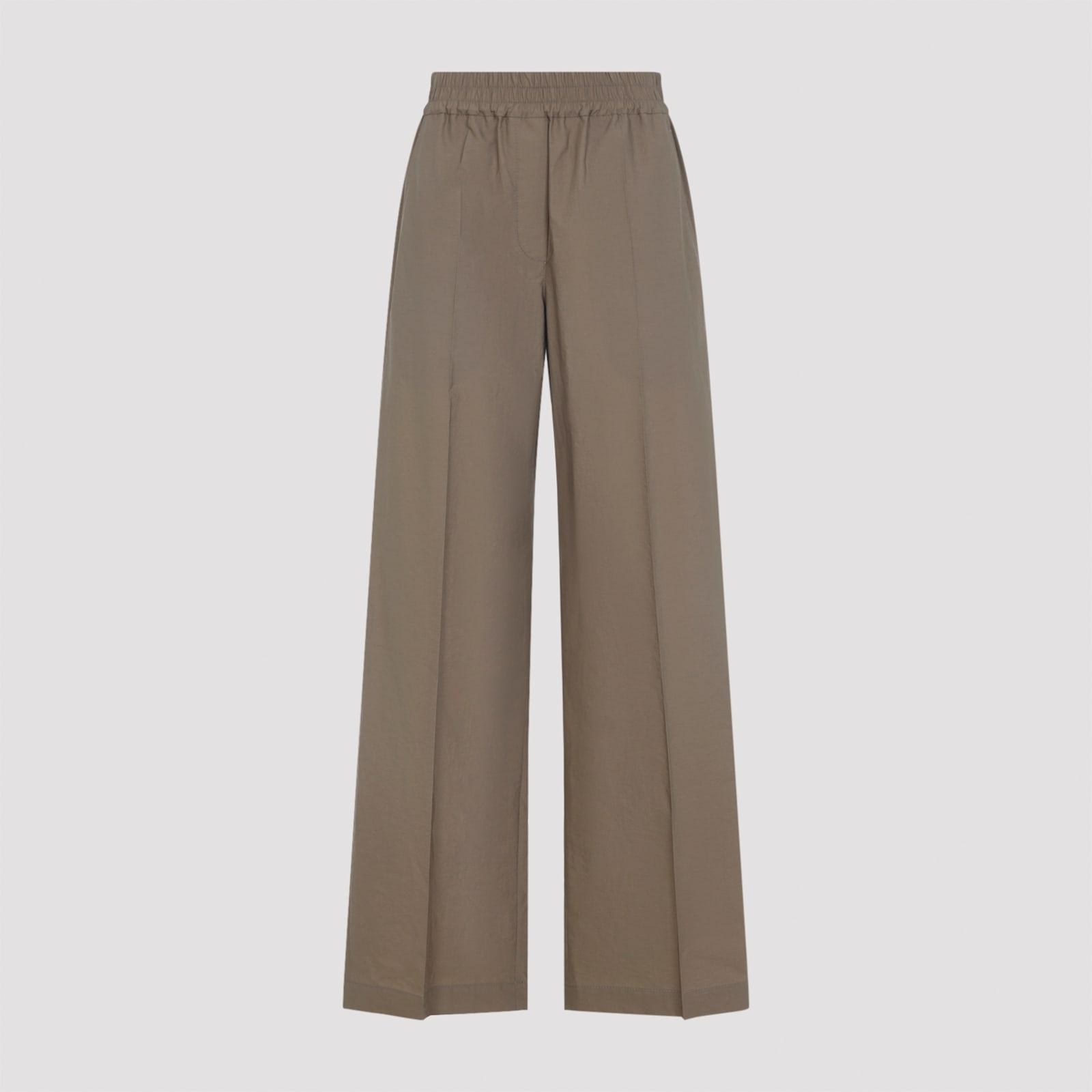 brunello cucinelli wide leg cotton pants