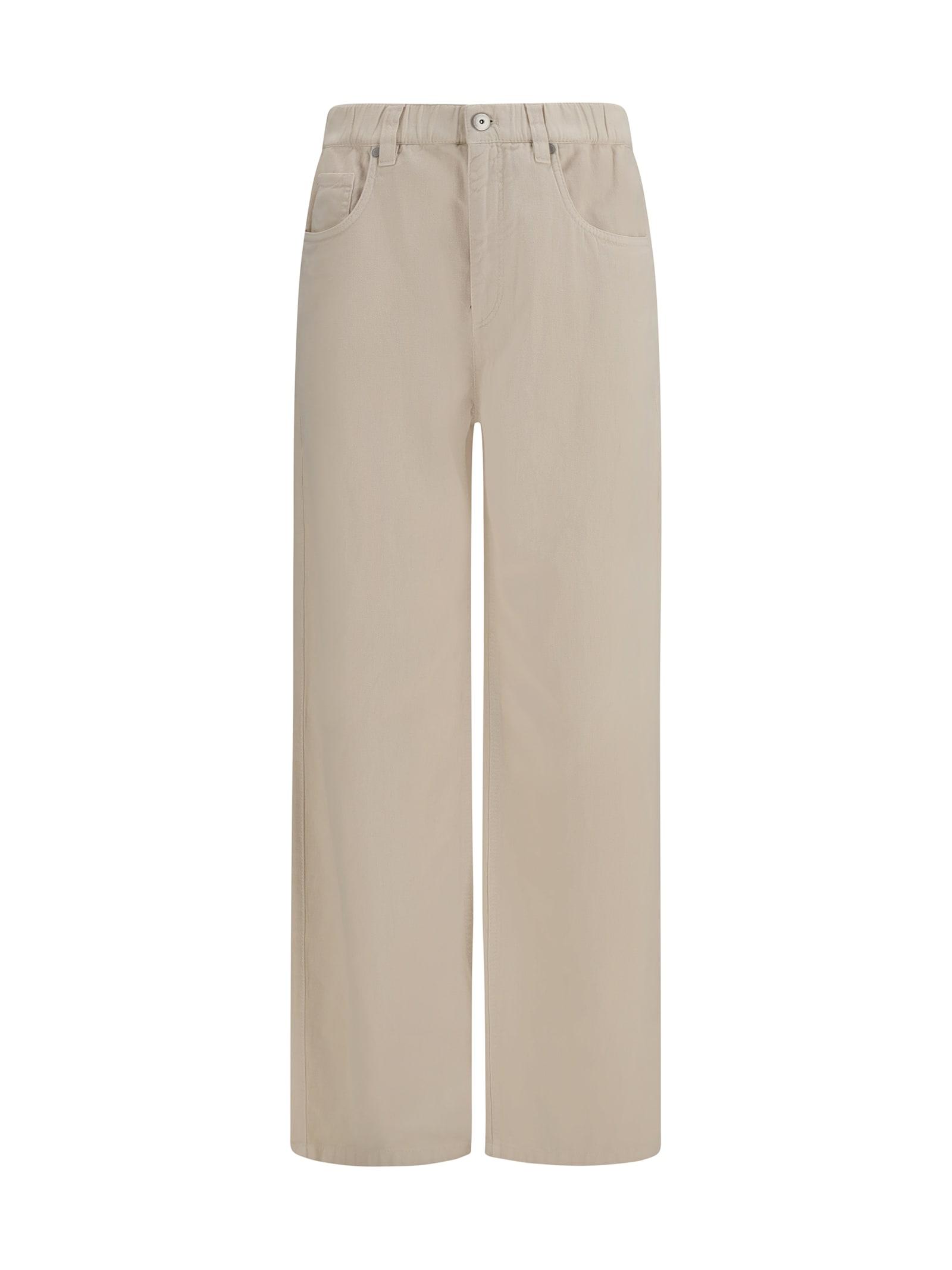 brunello cucinelli wide-leg jeans