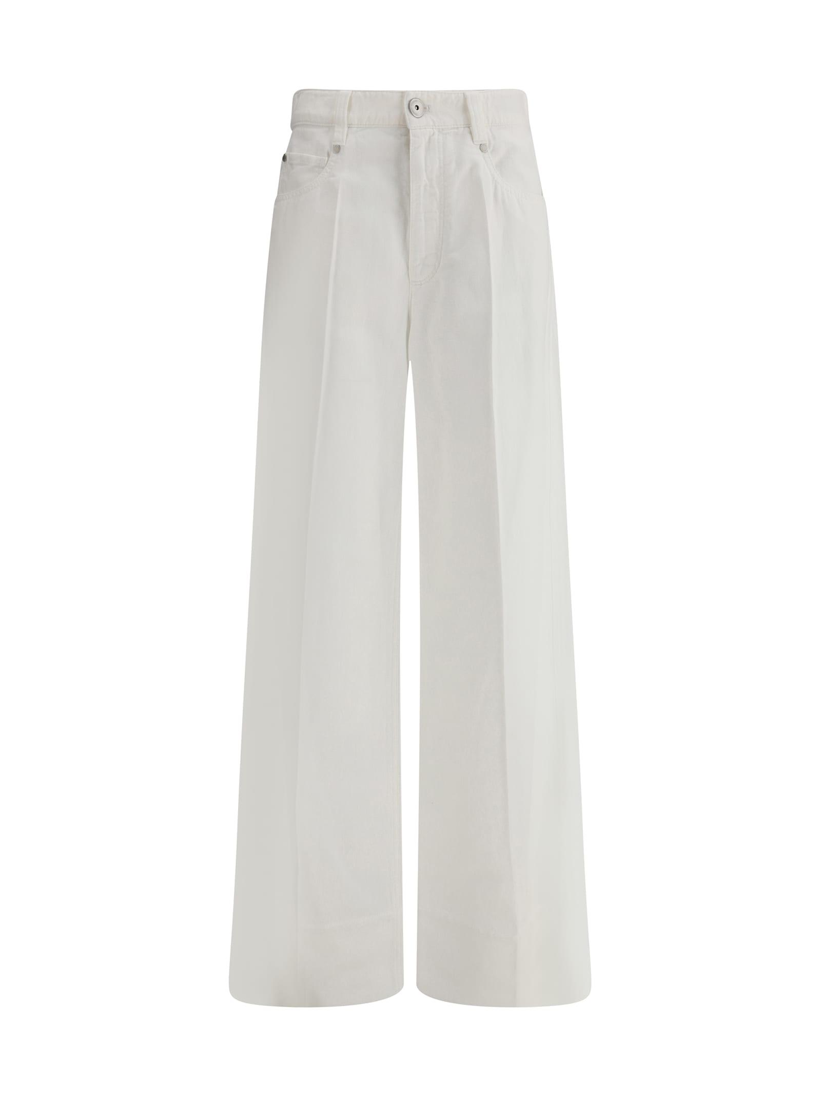 brunello cucinelli wide-leg jeans