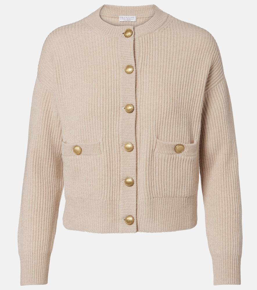 brunello cucinelli wool, cashmere, and silk cardigan
