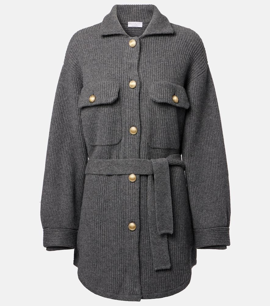 brunello cucinelli wool, cashmere, and silk cardigan
