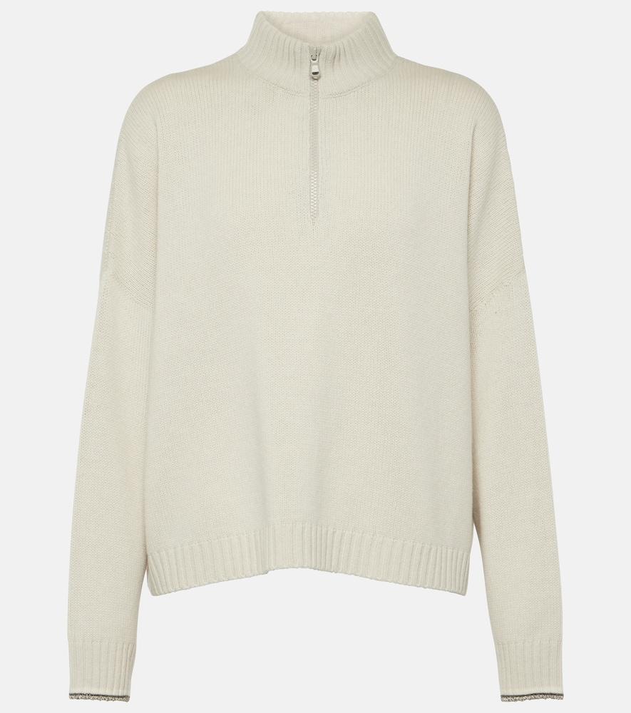 brunello cucinelli wool, cashmere, and silk half
