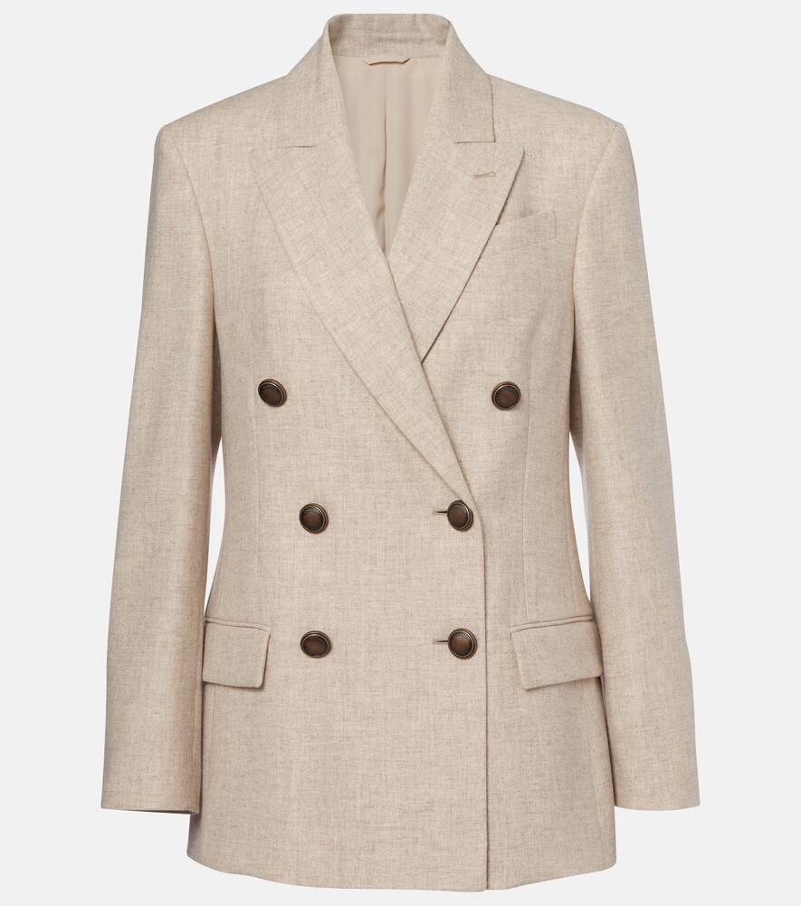 brunello cucinelli wool and cashmere blazer