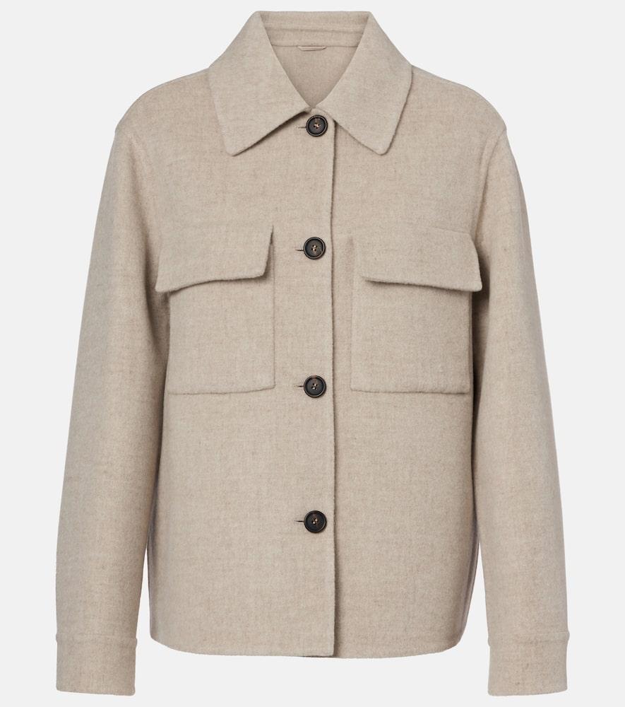 brunello cucinelli wool and cashmere overshirt