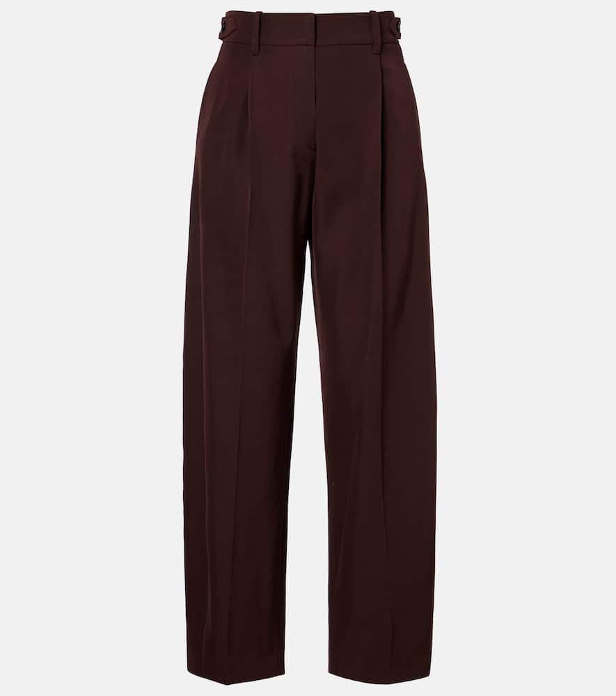 brunello cucinelli wool and cotton straight pants