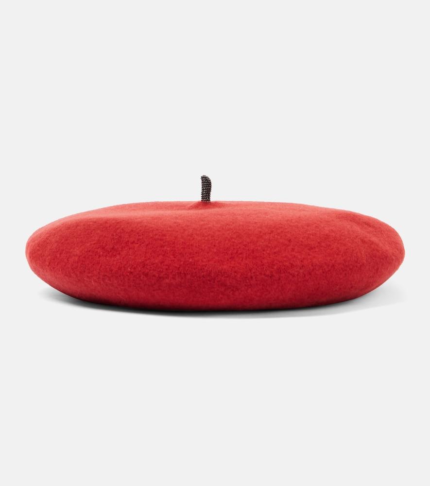 brunello cucinelli wool beret