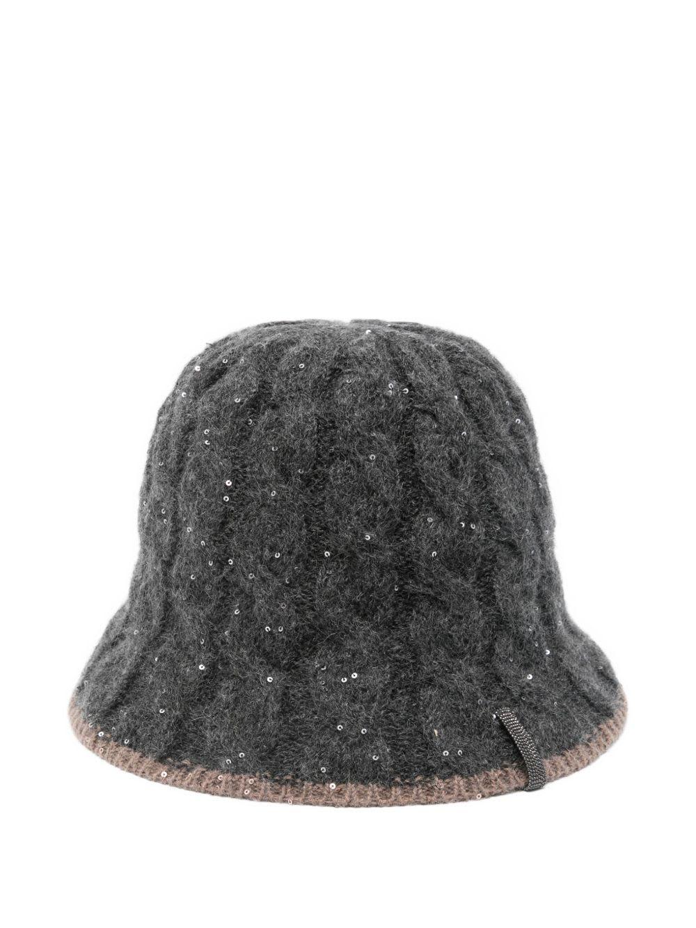 brunello cucinelli wool blend cloche