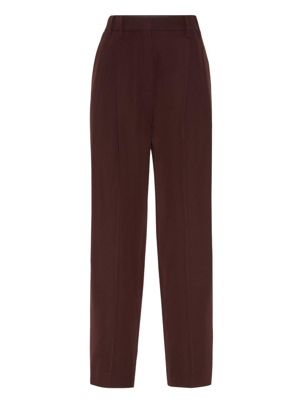 brunello cucinelli wool blend trousers