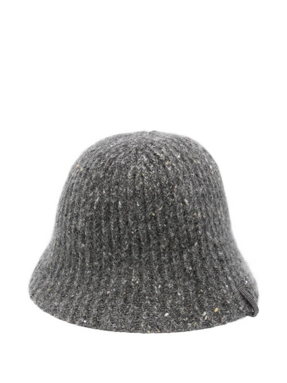 brunello cucinelli wool cloche hat