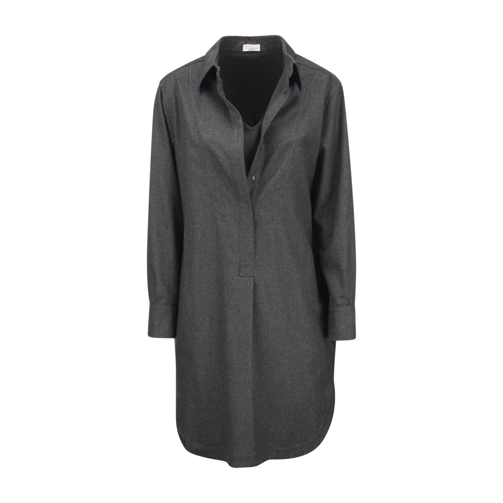 brunello cucinelli wool dress