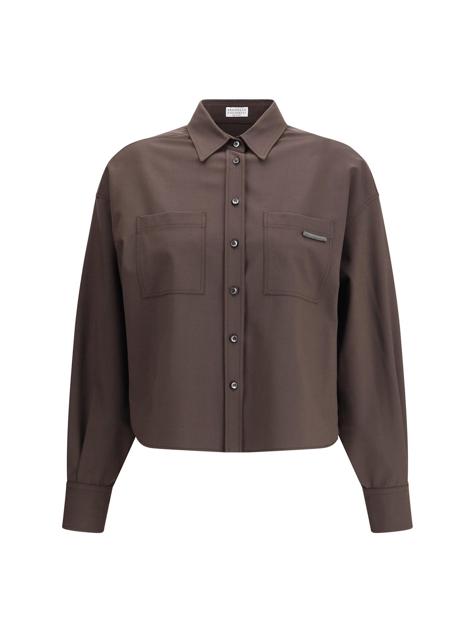 brunello cucinelli wool shirt