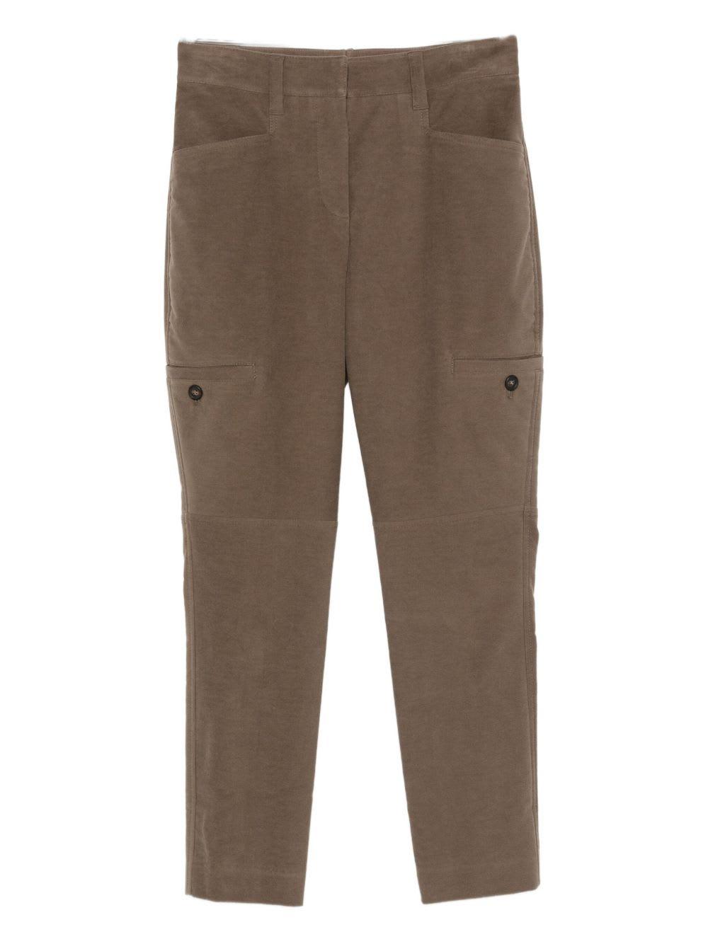 brunello cucinelli zip-front trousers