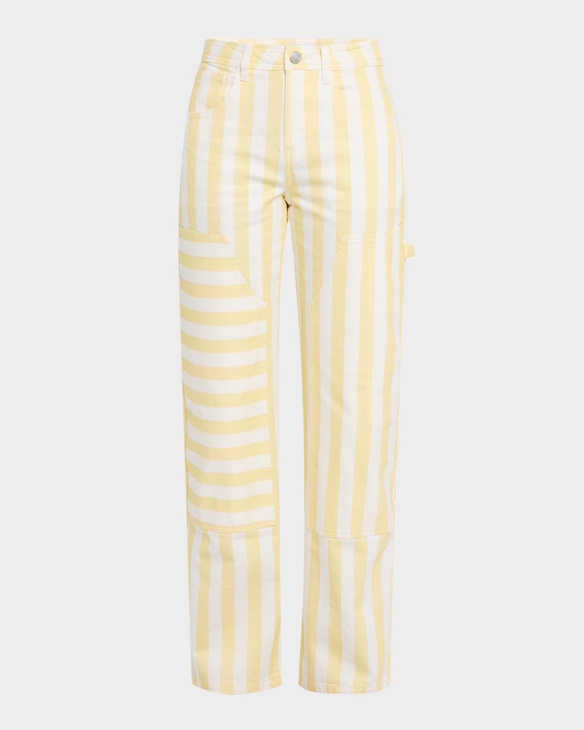 bruno stripe straight-leg carpenter jeans