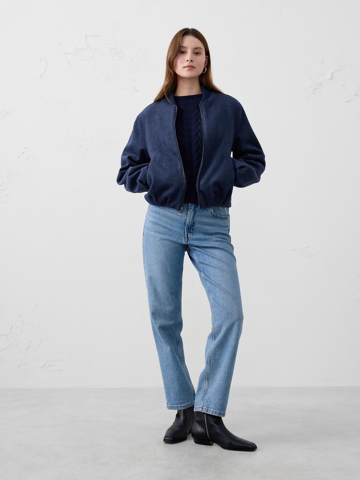 brushed bomber jacket