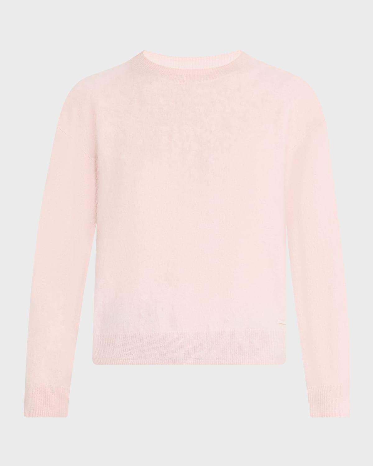 brushed cashmere crewneck sweater