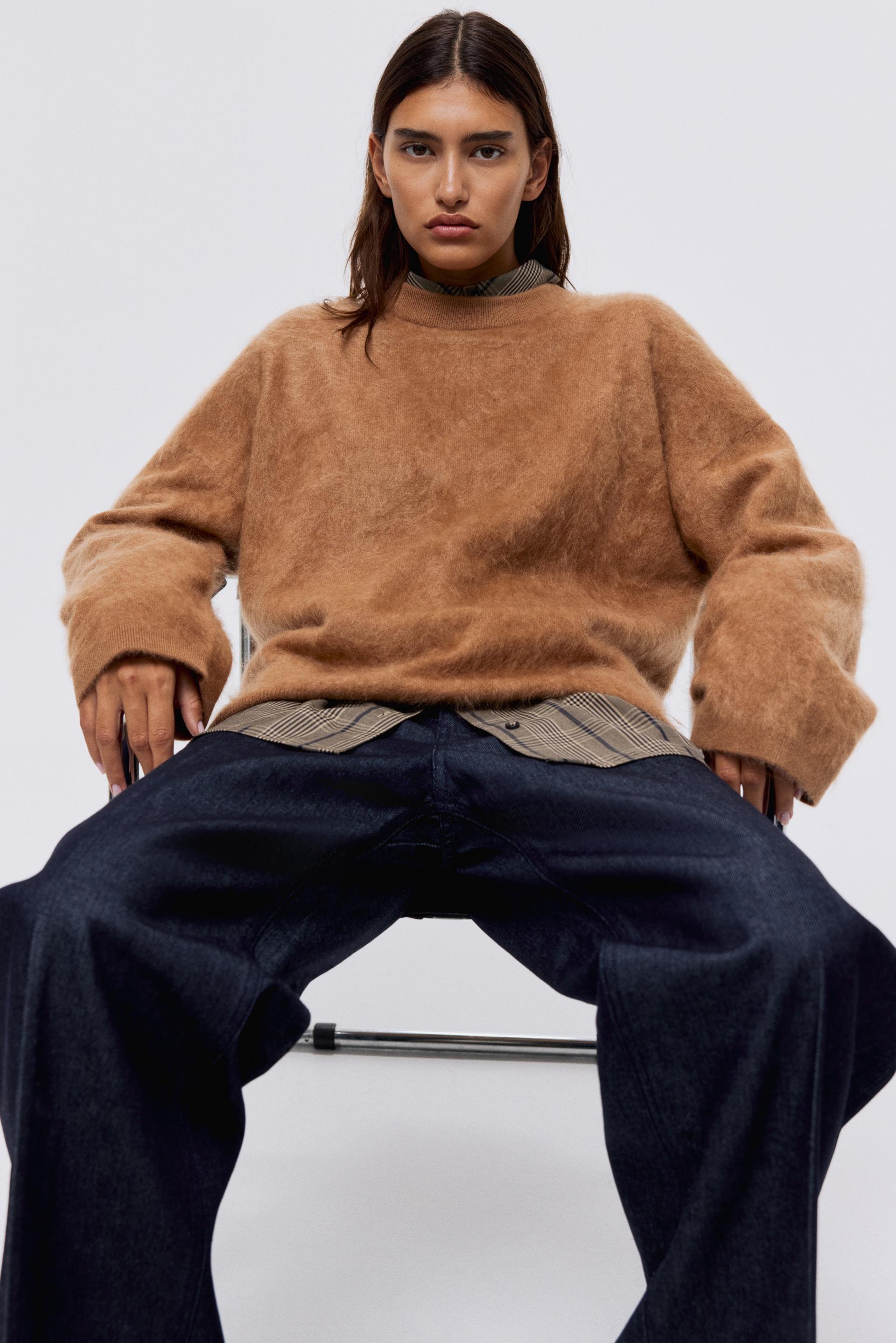 brushed cashmere sweater