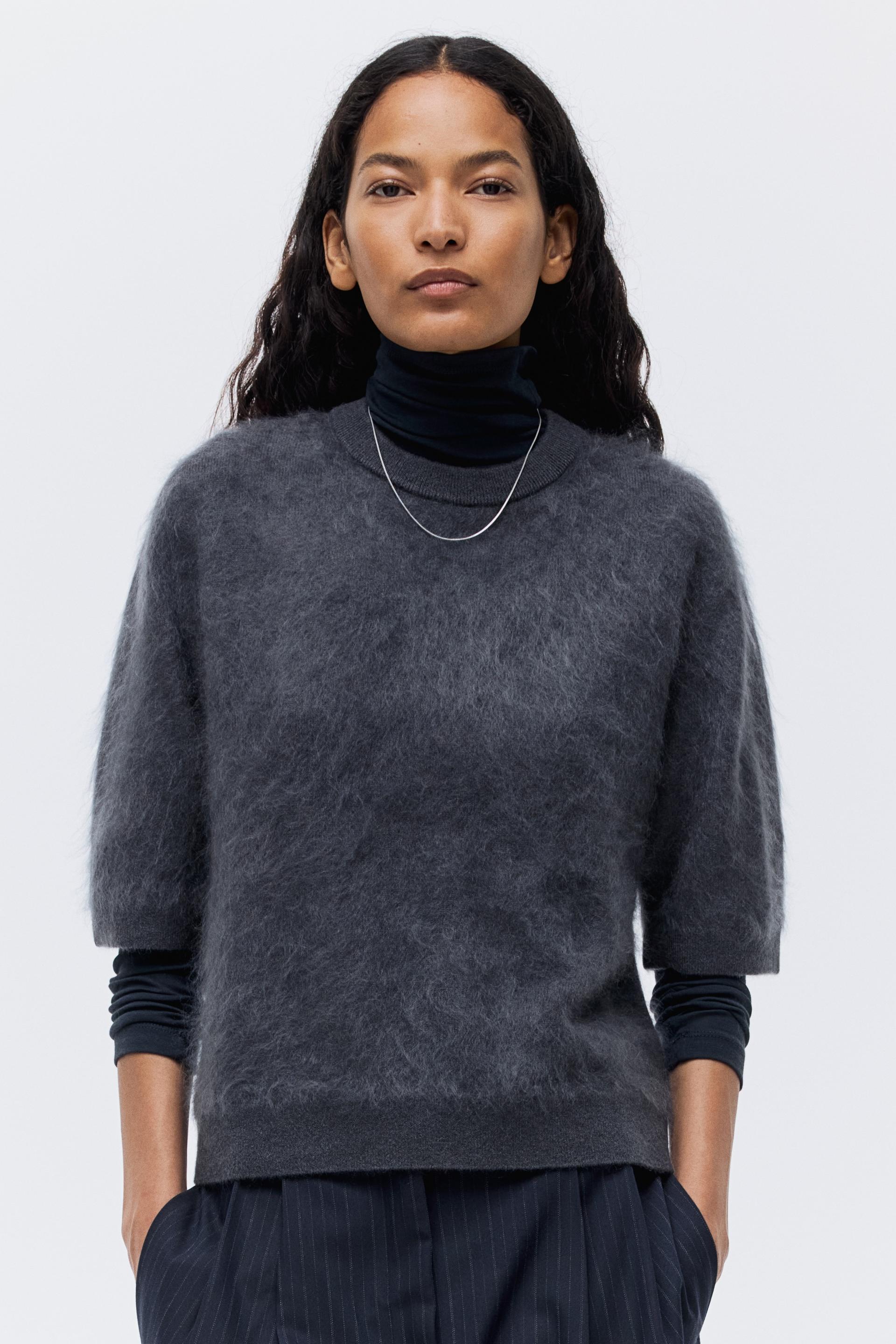 brushed cashmere top
