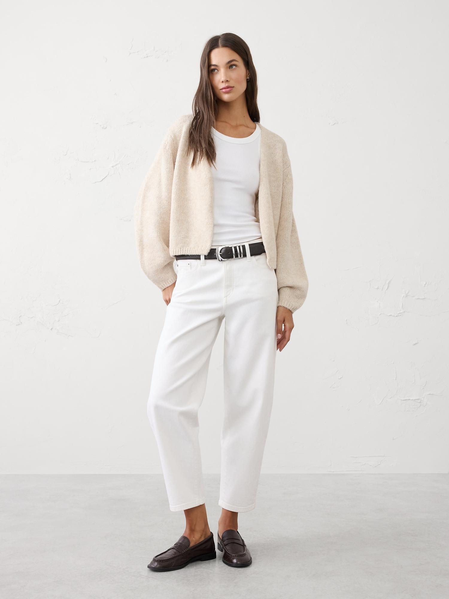 brushed cozy open-front cardigan sweater